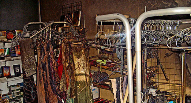 Shop "Sunna" after the fire. Photo of "Caucasian Knot" Shop "Sunna" after the fire. Photo of "Caucasian Knot"