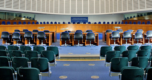 The session hall of the European Court of Human Rights. France, Strasbourg. CherryX