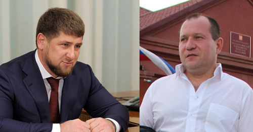Ramzan Kadyrov (left) and Igor Kalyapin (right). Photo by Magomed Magomedov for the ‘Caucasian Knot’,  Government.ru https://ru.wikipedia.org/