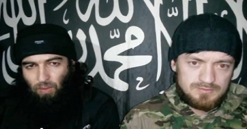 Abu Mukhammad and Abu Mukhammad of Agachaul. Screenshot of a video published at YouTube on December 19