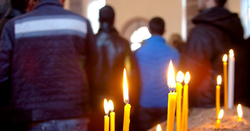 Candles in St.Nishan Church, Gyumri, January, 2015. Photo by Narek Tumasyan for the ‘Caucasian Knot’.   
