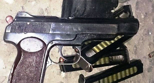 Makarov pistols and ammunition. http://nac.gov.ru/nakmessage/2014/09/08/v-khasavyurte-neitralizovany-dva-boevika-otkryvshie-ogon-po-sotrudnikam-fsb-i-.html