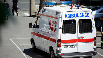 Ambulance car in Tbilisi. Photo: NEWSGEORGIA, Alexander Imedashvili