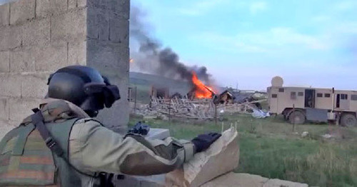 The special operation in the Buynaksk village of Gerei-Avlak. April 19, 2015. Photo http://nac.gov.ru/