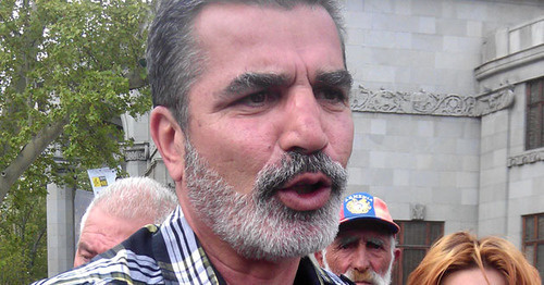 Veteran of the Karabakh War Khachik Avetisyan, Yerevan, April 28, 2015. Photo by Tigran Petrosyan for the ‘Caucasian Knot’. 