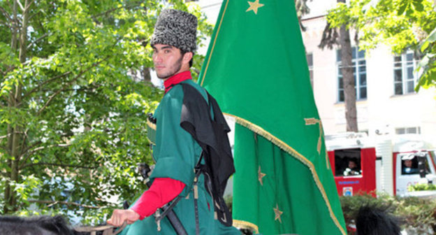 Residents of Nalchik hold mourning march on Adygs' Memory Day. KBR, May 21, 2015. Photo by Lyudmila Maratova for the "Caucasian Knot"