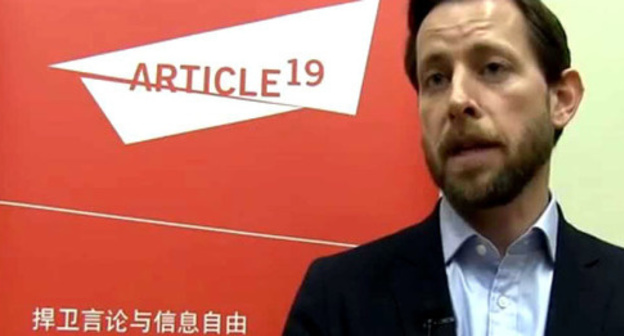 Thomas Hughes, executive director of the human rights organization "Article 19". Photo provided by the press-service of Article 19. 
