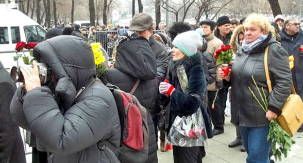 Funeral service for Boris Nemtsov. Moscow, March 3, 2015. Photo by Karina Gadzhieva for the "Caucasian Knot"