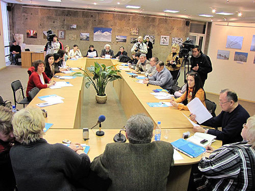 Press-conference in Donskaya state public library of Rostov-on-Don, February 18, 2010. Photo by the "Caucasian Knot"
