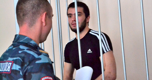 Khavazh Temirsultanov (to the right) in the courtroom. Sochi, July 2015. Photo by Svetlana Kravchenko for the "Caucasian Knot"