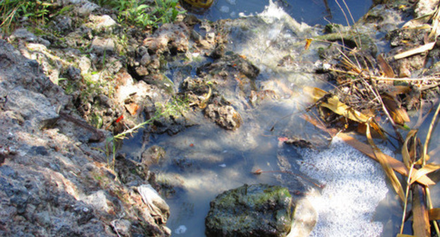 Untreated sewage of Dzerzhinskiy District of Volgograd gets into ponds polluting the Volga river. Volgograd, August 2015. Photo by Vyacheslav Yaschenko for the ‘Caucasian Knot’. 