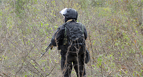 Law enforcers during counterterrorist operation. Photo: http://nac.gov.ru/nakmessage/2014/10/06/v-kabardino-balkarii-neitralizovany-dva-uchastnika-nezakonnogo-vooruzhennogo-f.html