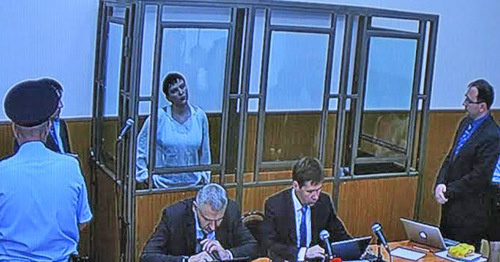Nadezhda Savchenko in the room of the Donetsk City Court in the Rostov Region, September 29, 2015. Photo by Konstantin Volgin for the ‘Caucasian Knot’. 