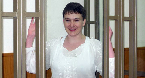 Nadezhda Savchenko in the Donetsk City Court in the Rostov Region, September 30, 2015. Photo by Konstantin Volgin for the ‘Caucasian Knot’.