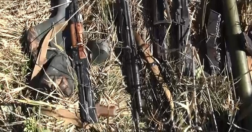 Firearms found at the place of CTO in the Khasavyurt District of Dagestan on October 17. Photo: https://05.mvd.ru/news/item/6633124/