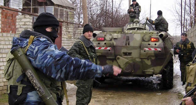 The law enforcers during the special operation conducted in Dagestan. Photo: http://mahachkala-news.ru/stories/695