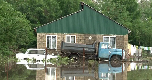 A house affected by flooding. Adygea, May 25, 2015. Photo https://mvd.ru/news/item/1060861/