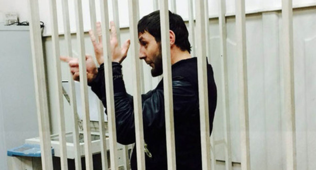 Zaur Dadaev in the courtroom of the Basmanny District Court of Moscow. March 8, 2015. Photo by Yuliya Buslavskaya for the "Caucasian Knot"