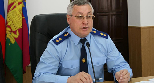 Leonid Korzhinek, Prosecutor of the Krasnodar Territory. Photo: http://sochi-24.ru/sochi-2014/prokuratura-predupredila-olimpijskih-zastrojshikov.2011421.31713.html