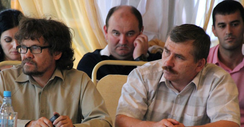 Andrei Rudomakha and Valery Brinikh (to the right). Photo http://president-sovet.ru/presscenter/news/read/2578/