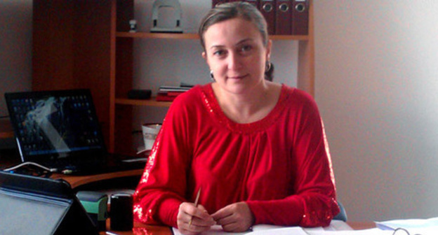 Zariyat Akabaeva, the head of the Union of KChR's NGOs and active citizens. Photo by Asya Kapaeva for the "Caucasian Knot" 