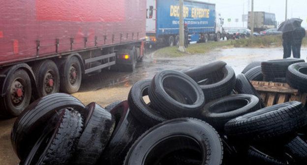The strike of truckers. December 2015. Photo: Eduard Kornienko YUGA.ru
