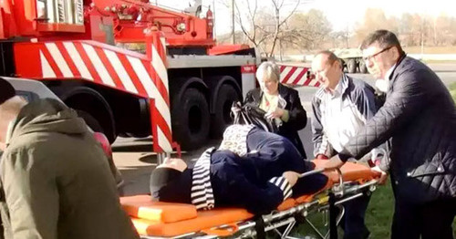 Hospitalization of Inna Blenaova in the course of the special operation. Nalchik, November 1, 2015. Photo http://nac.gov.ru/