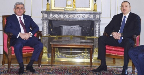 Serzh Sargsyan and Ilham Aliev at the meeting in Bern. December 19, 2015. Photo: APA