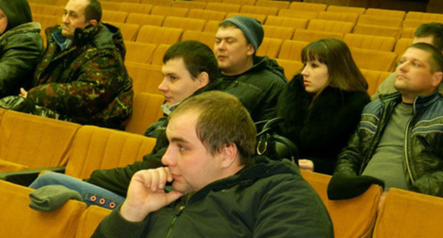 The meeting of the truckers was held in the hotel "Turist" in Volgograd. December 28, 2015. Photo by Tatyana Filimonova for the "Caucasian Knot"