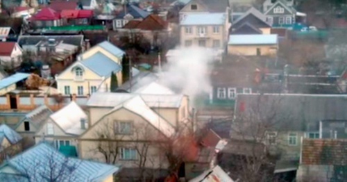 The spot of the special operation carried out in Tsiolkovsky Street. January 15, 2016. Photo: screenshot of a video made by an eyewitness of the special operation, YouTube.com