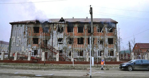 The building of the Grozny school No. 20 destroyed in the course of the special operation on December 20, 2014. Photo: Nac.gov.ru