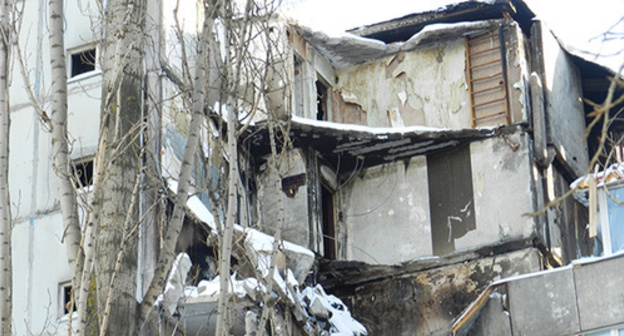 The house destroyed by the explosion in Volgograd. January 14, 2016. Photo by Tatyana Filimonova for the "Caucasian Knot"