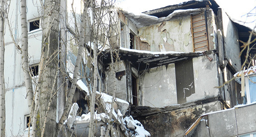 The house destroyed by the explosion in Volgograd. January 14, 2016. Photo by Tatyana Filimonova for the "Caucasian Knot"
