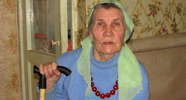Lydia Petrova, a veteran of the World War II. Photo by Vyacheslav Yaschenko for the ‘Caucasian Knot’. 