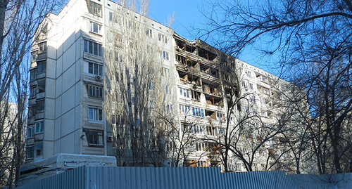 Apartment building in Volgograd destroyed by explosion, January 2016. Photo by Tatiana Filimonova for the ‘Caucasian Knot’. 
