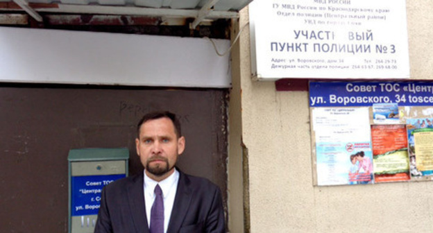 Igor Gorbuntsov at police station No.3 in Sochi, March 2016. Photo by Svetlana Kravchenko for the ‘Caucasian Knot’.  