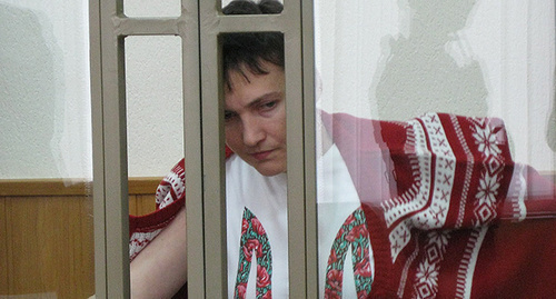 Nadezhda Savchenko in the Donetsk City Court, February 2016. Photo by Konstantin Volgin for the "Caucasian Knot"