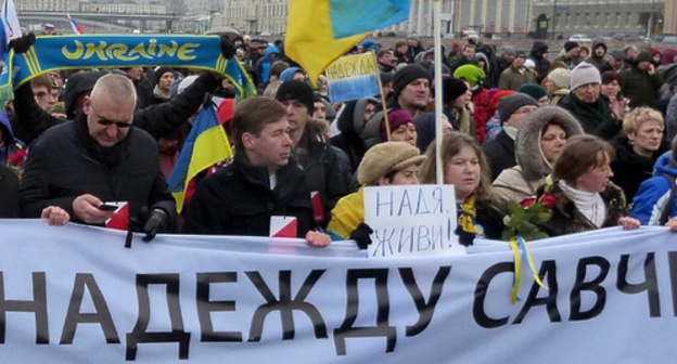 The participants of the rally in memory of Boris Nemtsov, who demanded to release Savchenko. Moscow, March 1, 2015. Photo: Wikipedia.org