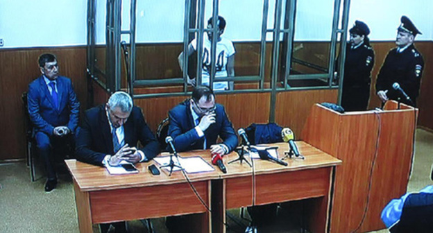 Nadezhda Savchenko pronouncing her last plea at the Donetsk City Court, March 9, 2016. Screenshot of a video monitoring. Photo by Konstantin Volgin for the "Caucasian Knot"