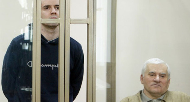 Yusup Djaparov and Said Amirov (to the right). Photo by Oleg Pchyolov for the "Caucasian Knot"