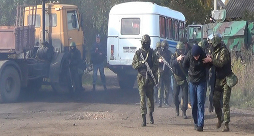 Detentions, military exercises ‘Cyclone’. Photo: http://nac.gov.ru/antiterroristicheskie-ucheniya/komandno-shtabnoe-uchenie-ciklon-2015-v.html