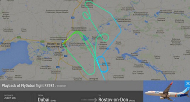 Flight route of Boeing 738 prior to the crash. Photo: Twitter.com/flightradar24
