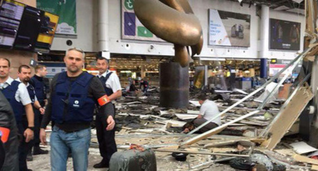A blast occurred at the airport of Brussels. Photo: witter.com http://news.bigmir.net/world/987499-Serija-teraktov-v-Brjussele--onlajn