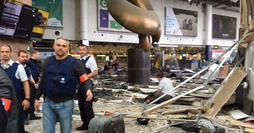A blast occurred at the airport of Brussels. Photo: witter.com http://news.bigmir.net/world/987499-Serija-teraktov-v-Brjussele--onlajn