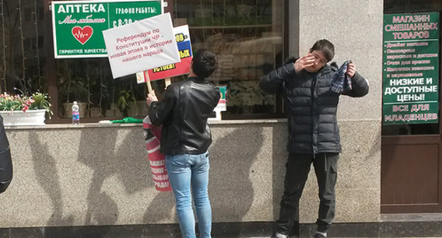 The participants of the rally in Grozny 23.03.2016. Photo by the "Caucasian Knot" correspondent