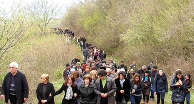 At the funeral of the 12-year-old boy, who died on April 2 in the village of Zoravan, Martuni District of the NKR. Photo by Alvard Grigoryan for the "Caucasian Knot"