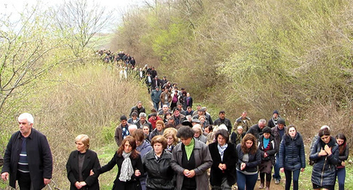 At the funeral of the 12-year-old boy, who died on April 2 in the village of Zoravan, Martuni District of the NKR. Photo by Alvard Grigoryan for the "Caucasian Knot"