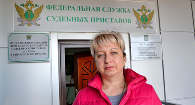 Olga Belyakova in the Court Marshal Service of Sochi. April 2016. Photo by Svetlana Kravchenko for the "Caucasian Knot"