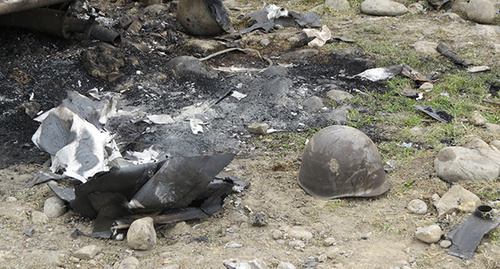 After shellfire in Martakert District of Nagorny Karabakh, April 6, 2016. Photo by Alvard Grigoryan for the ‘Caucasian Knot’. 