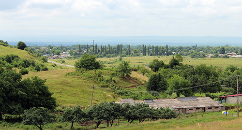 The outskirts of Alagir where water storage reservoir is placed. North Ossetia. Photo by Emma Marzoeva for the "Caucasian Knot"